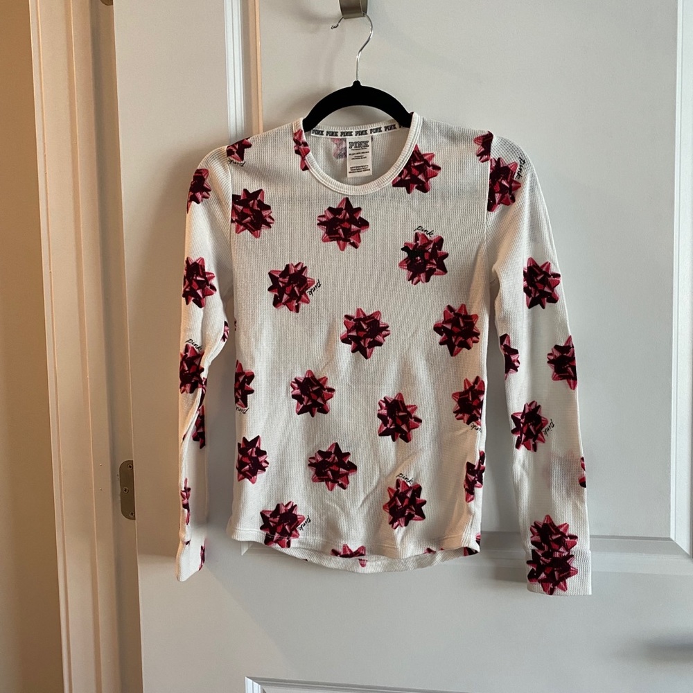 VS Pink holiday boy waffle tee PJ top